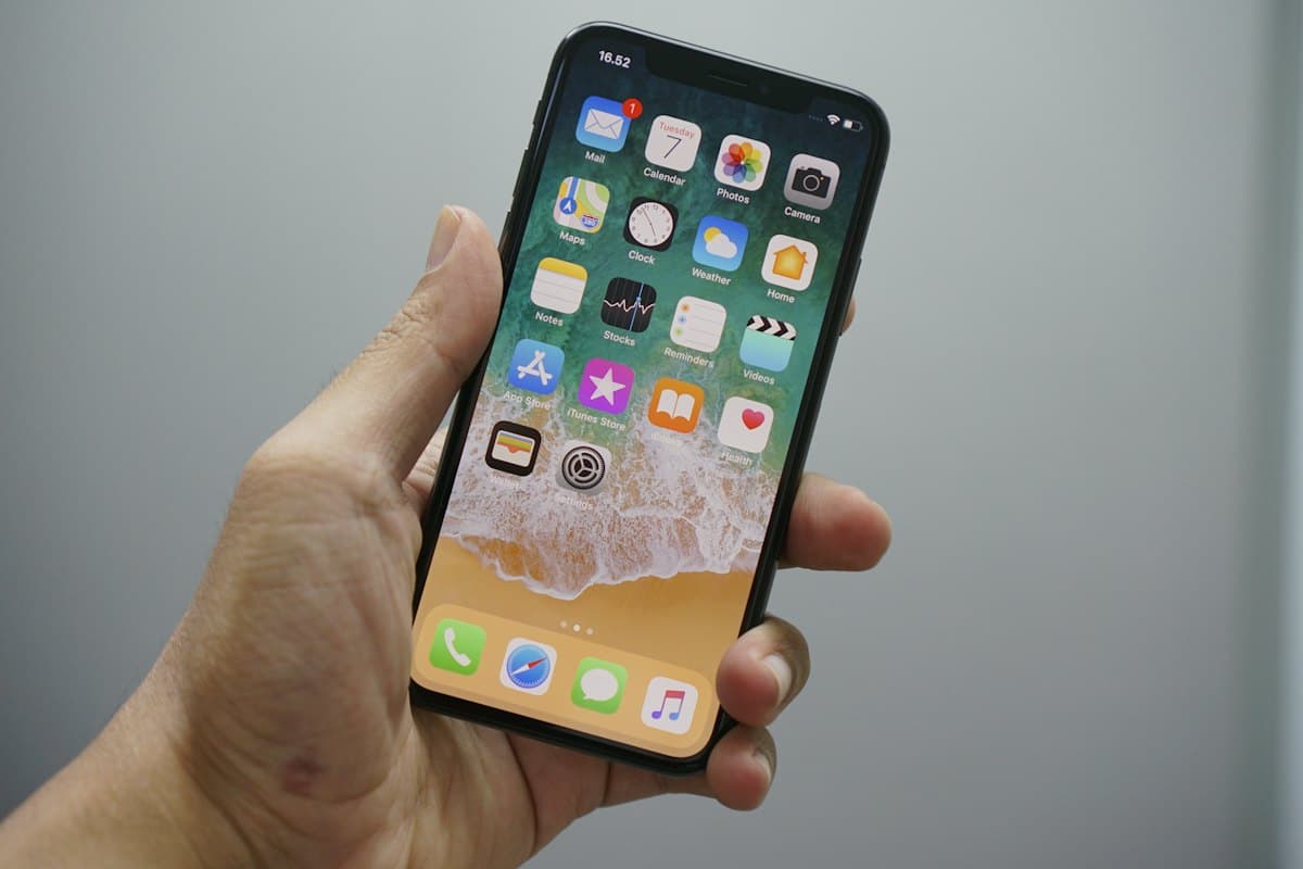 Phones on display